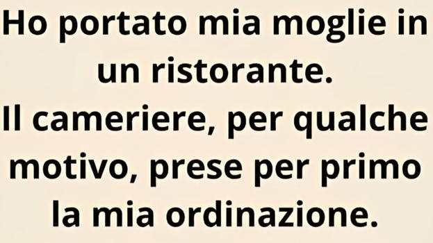 Marito porta la moglie al ristorante ed accade l’impensabile