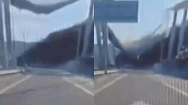 Crolla ponte dell’autostrada carica di persone: ci sono decessi