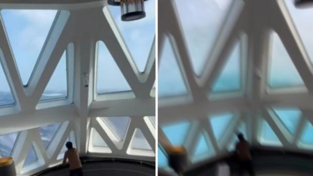 Onde alte oltre 12 metri travolgono nave da crociera: il video