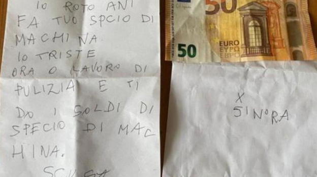 Trova specchietto rotto, 3 anni dopo riceve lettera di scuse e 50 euro: "Ora..
