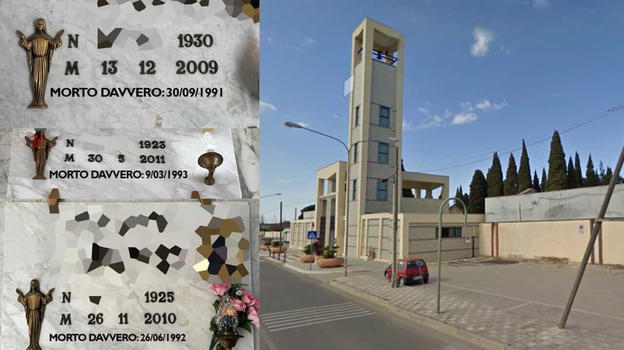 Al cimitero cambiano le date di decesso sulle lapidi: svelato il mistero