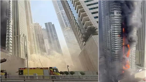 Palazzo in fiamme, la situazione è drammatica
