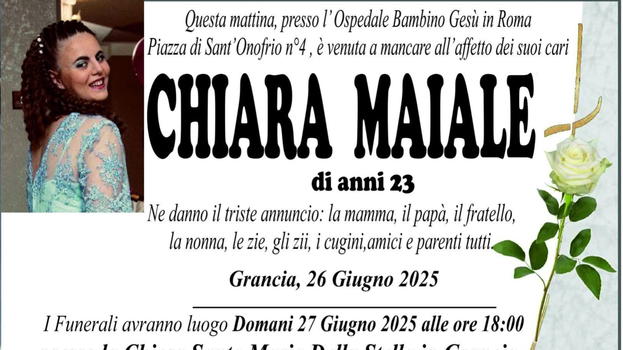 Italia in lutto, Chiara è deceduta improvvisamente a soli 23 anni