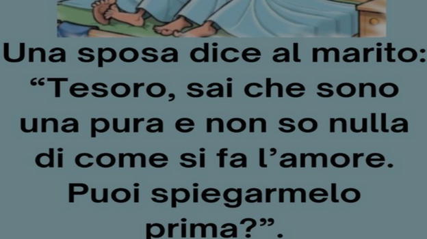 Una sposa dice al marito: “Tesoro sai che…"