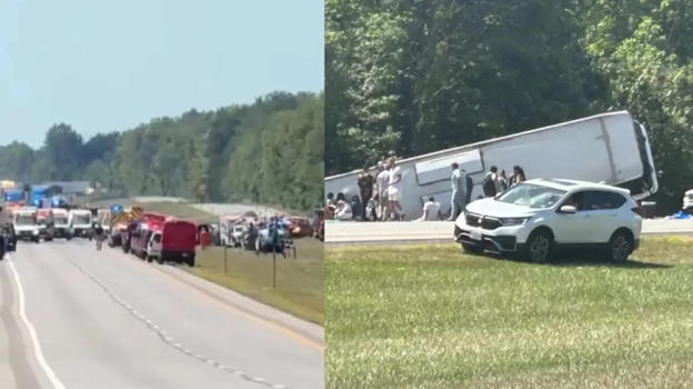 Bus di turisti si scontra durante la gita: ci sono decessi