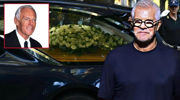 Giorgio Armani, è successo all’arrivo del compagno Leo Dell’Orco alla camera ardente
