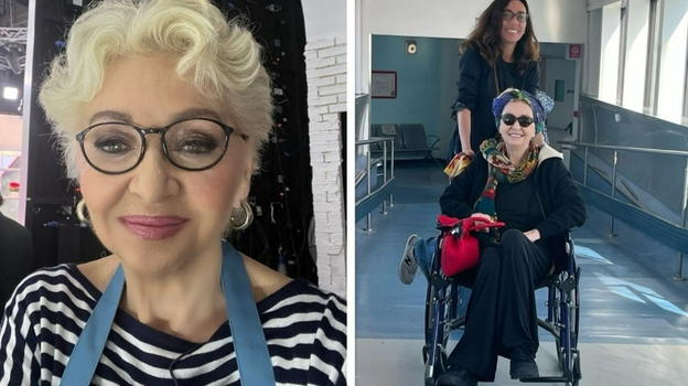 Enrica Bonaccorti, l’annuncio in sedia a rotelle tra le braccia della figlia