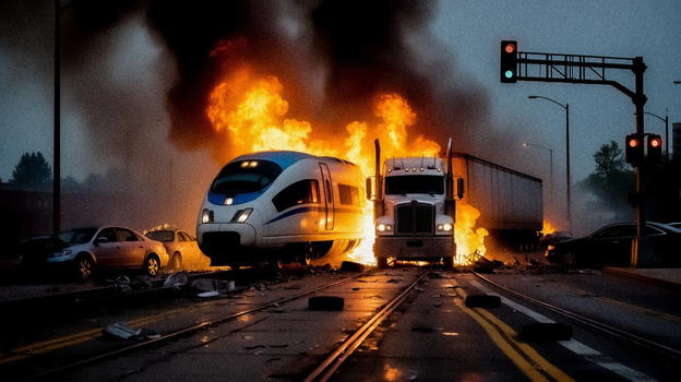 Sinistro ferroviario in Italia: treno carico di studenti si schianta contro un camion sui binari