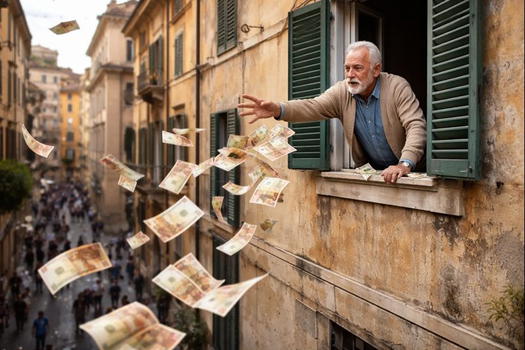 Anziano lancia 21 mila euro dalla finestra: "Questi sono per…"
