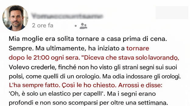Sospettava della moglie e va a trovarla in ufficio