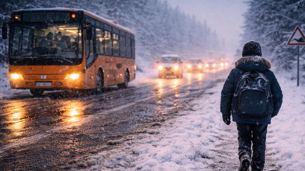 Bimbo fatto scendere dal bus sotto la neve: la decisione sull’autista