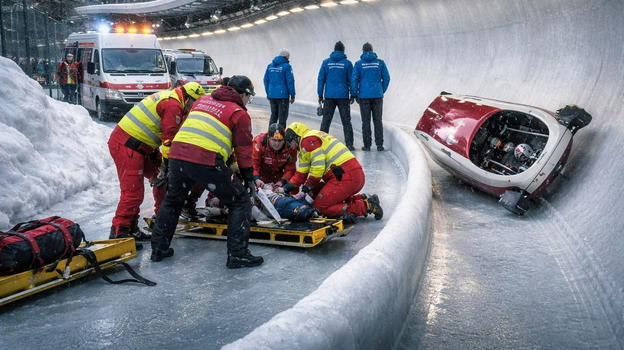 Cortina, grave incidente. Si ribalta col bob, d’urgenza in ospedale