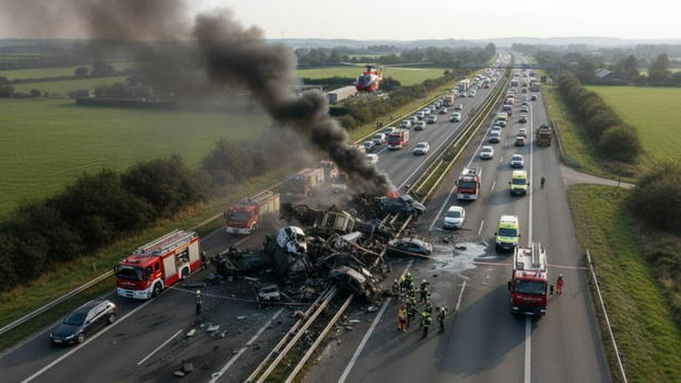 Gravissimo sinistro stradale in autostrada: strade chiuse, è tutto completamente bloccato