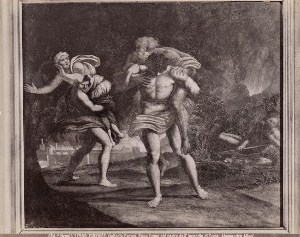 Enea in fuga da Troia in fiamme, un celebre dipinto di Raffaello
