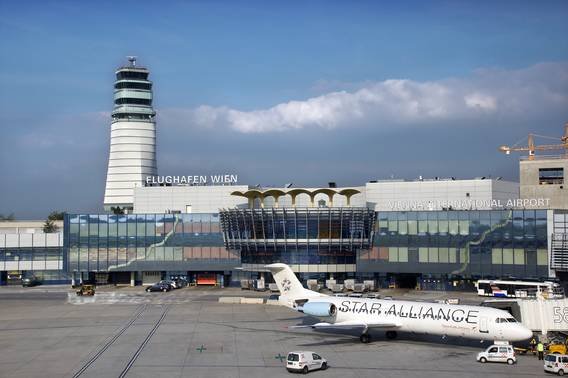 Veduta dell'aeroporto di Vienna