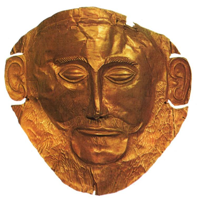 La Maschera di Agamennone, uno dei pezzi più pregiati dell'intero museo