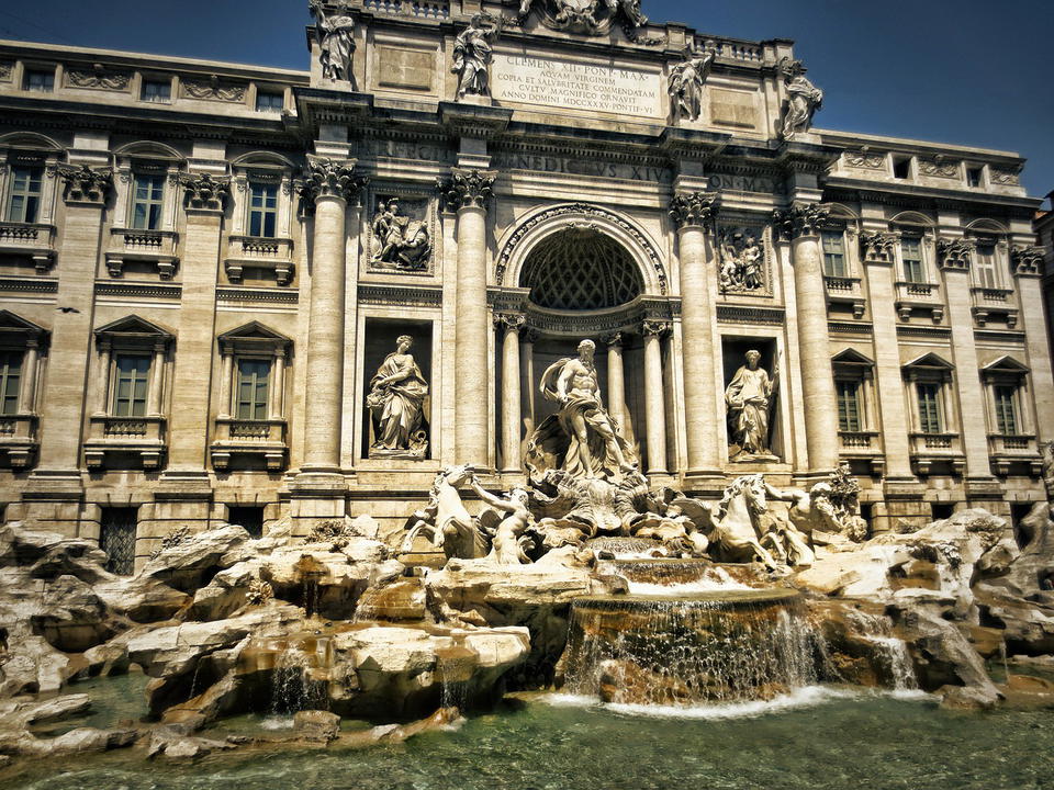 Fontana di Trevi a Roma