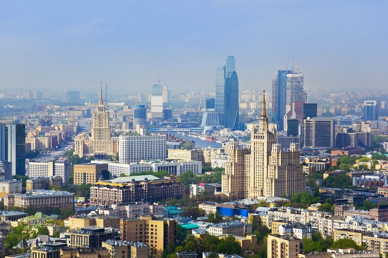 La città di Mosca, la seconda metropoli d'Europa per estensione territoriale