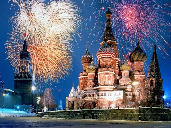 Fuochi d'artificio al Cremlino, il cuore storico della Russia