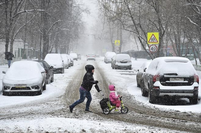 La tempesta di neve che ha paralizzato Mosca lo scorso Aprile. Meglio essere sempre pronti ad ogni evenienza