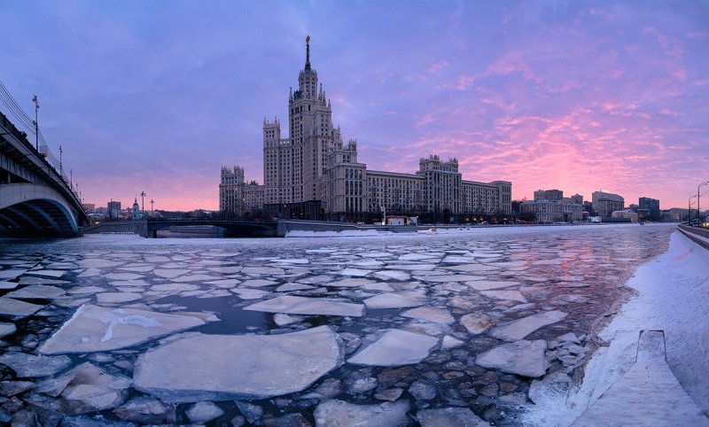 Una magnifica cartolina di quello che può essere l'inverno a Mosca