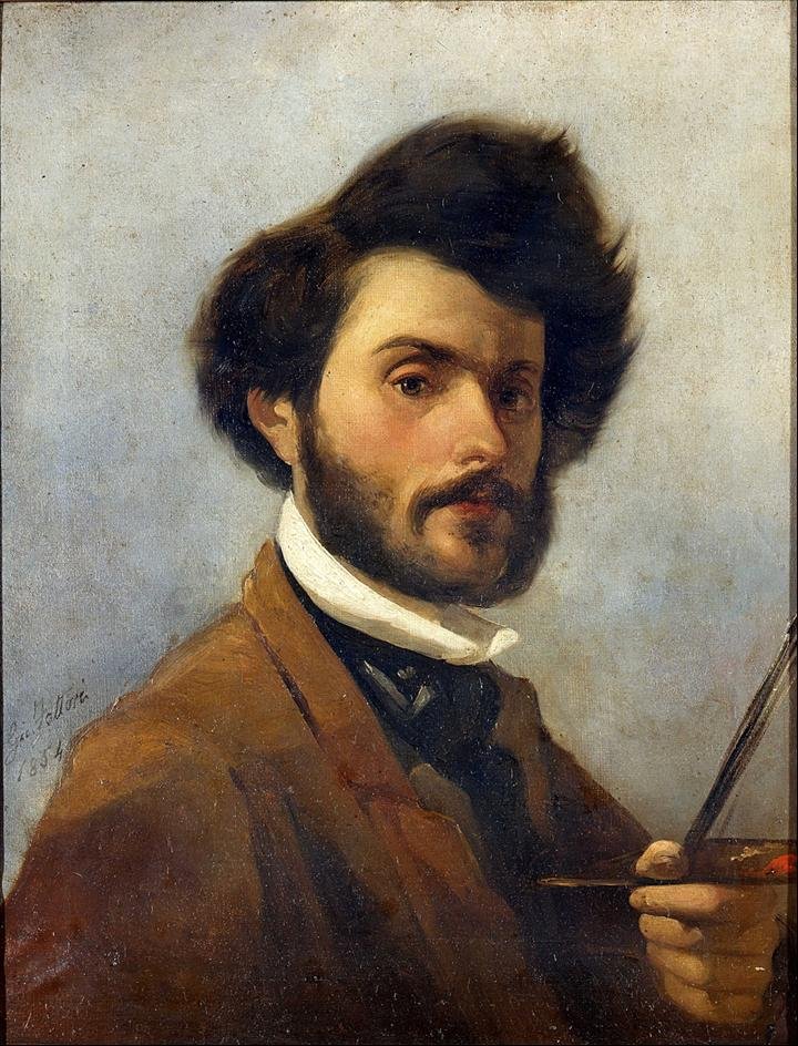 Autoritratto di Giovanni Fattori (1854, olio su tela, cm 59x47), celebre artista a cui è dedicato questo museo