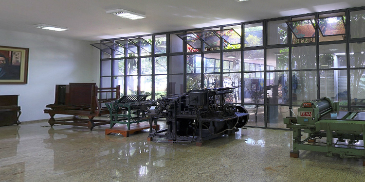 Una sala del Museo della Stampa di Brasilia