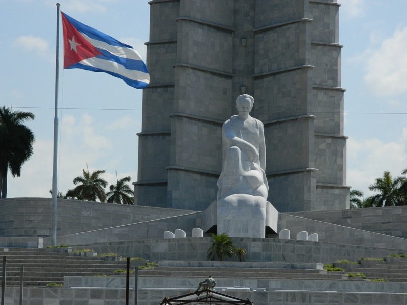 Particolare della statua di José Martí di Sicre, che rappresenta l'eroe nazionale più venerato dalla popolazione di Cuba