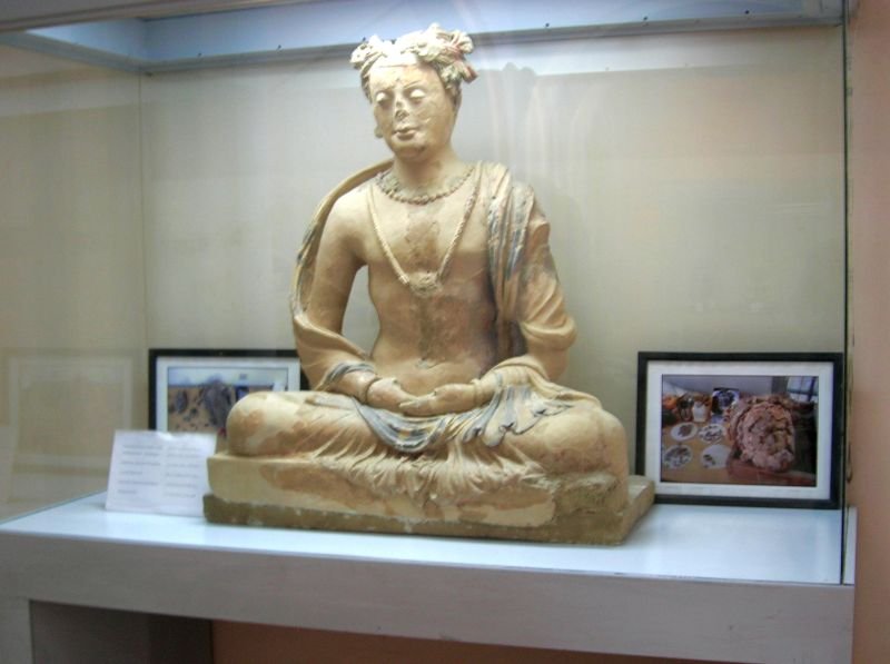 Una delle statue facenti parte delle collezioni di antichità in esposizione al National Museum of Afghanistan