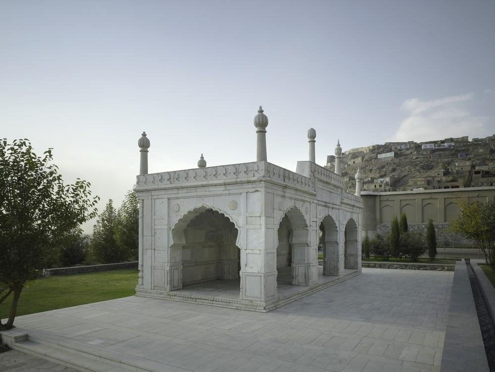 La moschea dei Giardini di Babur per come si presenta oggi