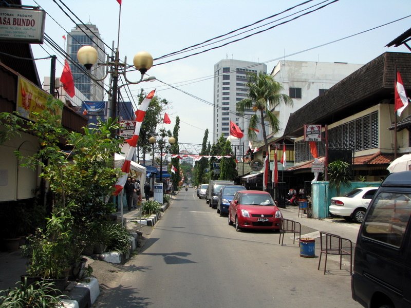 Il quartiere di Jalan Jaksa, nel quale si riscontra la maggior concentrazione di ostelli a Giacarta