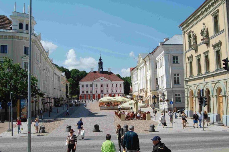 La piazza del muncipio di Tartu