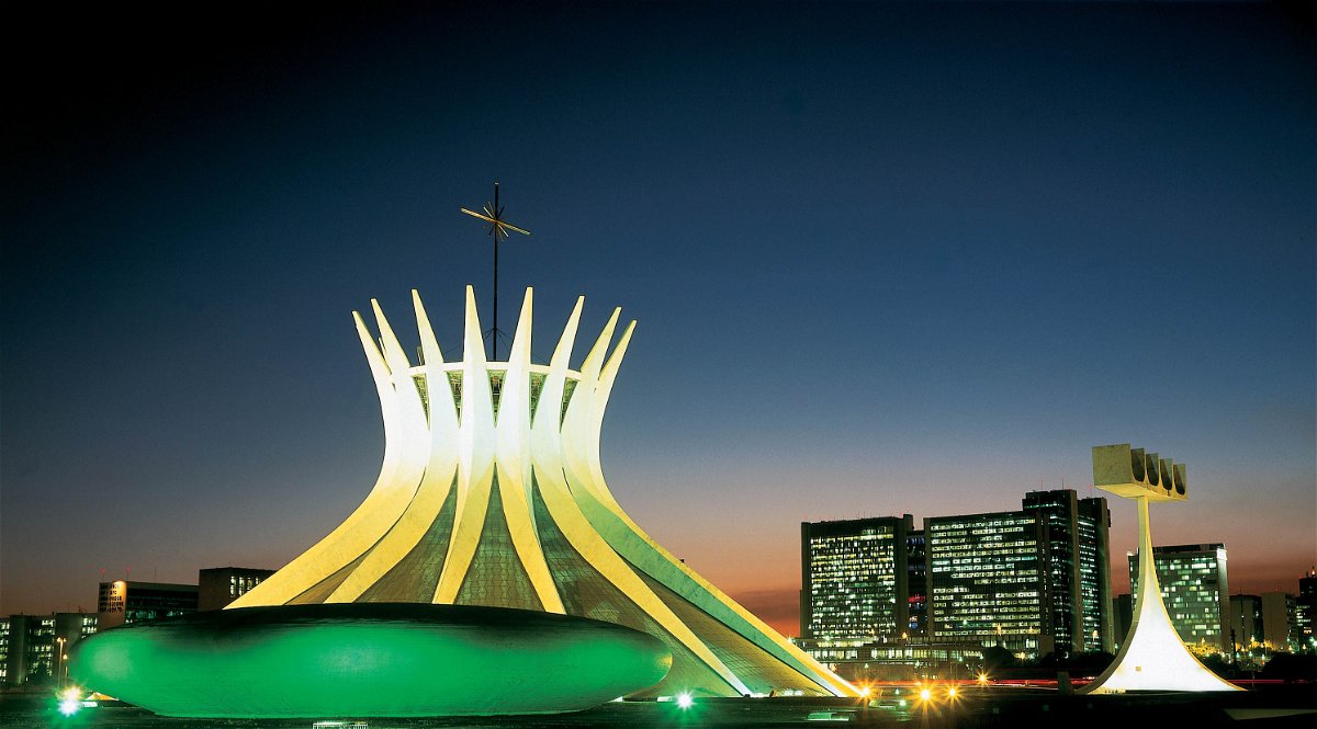 Cattedrale di Brasilia di notte