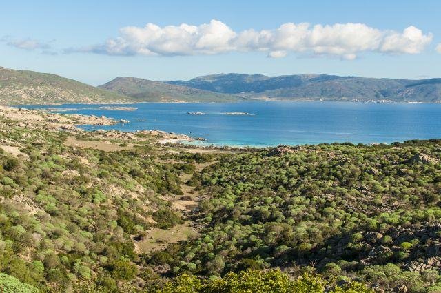 Un'immagine dall'alto del Parco Nazionale dell'Asinara