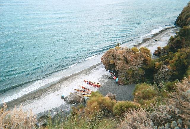 La Spiaggia Papesca di Lipari vista dall'alto