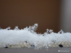 Cristalli di neve visibili ad occhio nudo