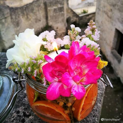 Prove di addobbi per la terrazza