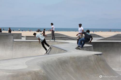 Rampa per skateboard a Venice Beach, Los Angeles