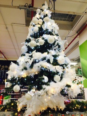 Idee per decorare l’Albero di Natale usando solo decorazioni bianche