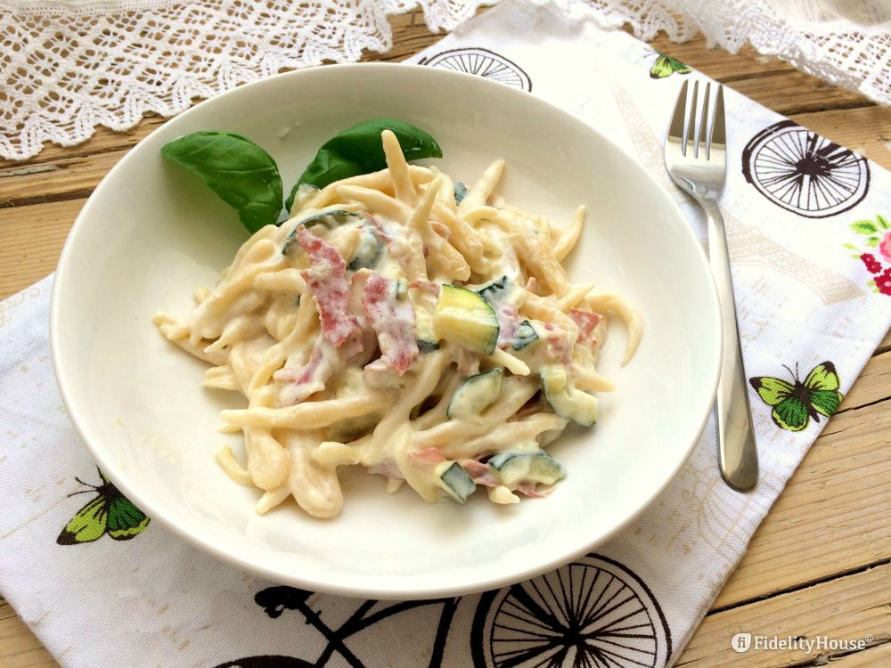 Pasta Con Mascarpone Zucchine E Pancetta