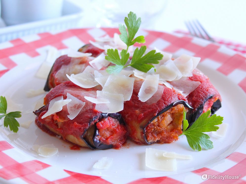 Involtini di melanzane con prosciutto cotto - Fidelity Foto