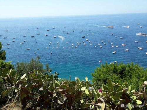 Vista mare a Positano, in costiera amalfitana