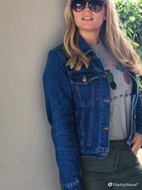 Denim jacket x cactus tshirt