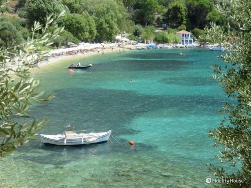 Scorcio della spiaggia di Itaca, Grecia