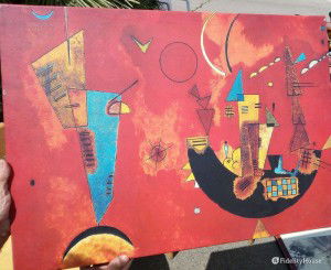 ”Con e Contro”, riproduzione dell’opera di Wassily Kandinsky