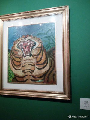 ”Testa di Tigre”, dipinto realizzato da Antonio Ligabue